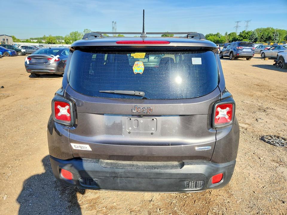 2016 Jeep Renegade VIN ZACCJABT3GPD81189 COPART salvage auction — VANDALISM, Il - Salvage Certificate, sold $1,250 on 2026-07-28 (photo 6)
