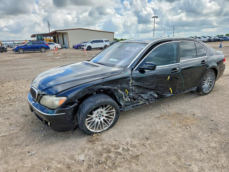 2008 BMW 7 series VIN WBAHN83528DT80485 COPART salvage auction — SIDE, TX - SALVAGE VEHICLE TITLE (P), sold $450 on 2026-07-15 (photo 1)