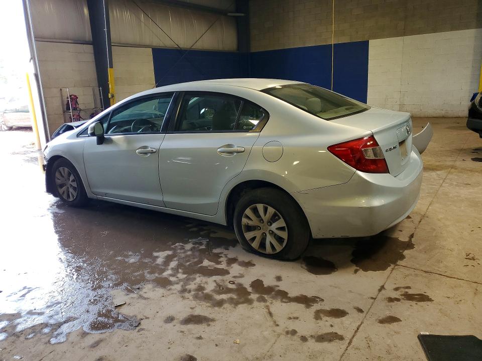 2012 Honda Civic VIN JHMFB2F58CS000158 COPART salvage auction — FRONT END, Pa - Certificate Of Salvage, sold $700 on 2026-07-08 (photo 2)