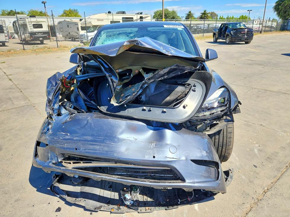 2021 Tesla Model y VIN 5YJYGDEF3MF264002 COPART salvage auction — FRONT END, Ca - Salvage Certificate, sold $6,300 on 2026-07-27 (photo 5)