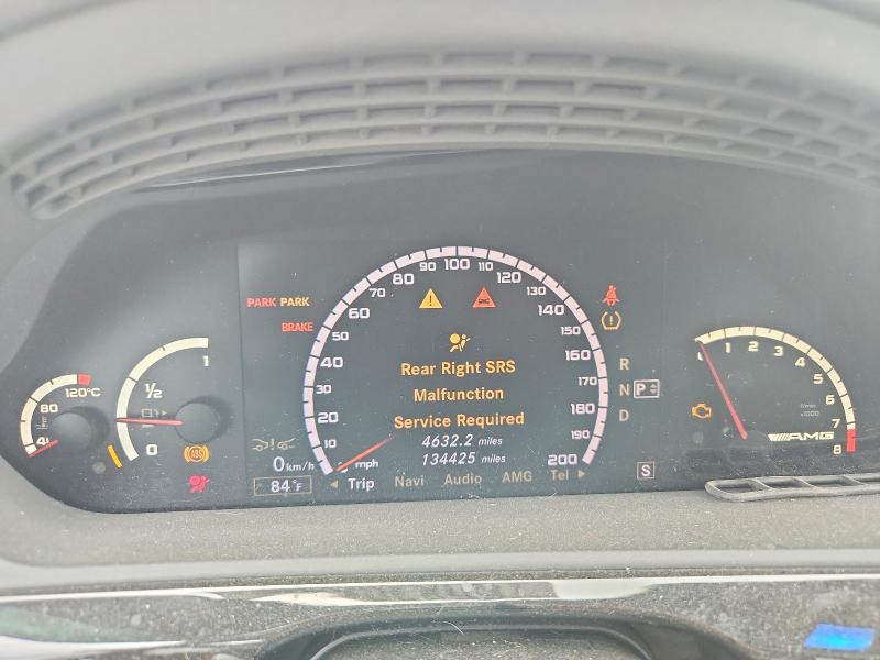 2008 Mercedes-benz S-klasse amg VIN WDDNG77X88A148471 COPART salvage auction — FRONT END, Tx - Salvage Vehicle Title, sold $1,900 on 2026-07-16 (photo 9)