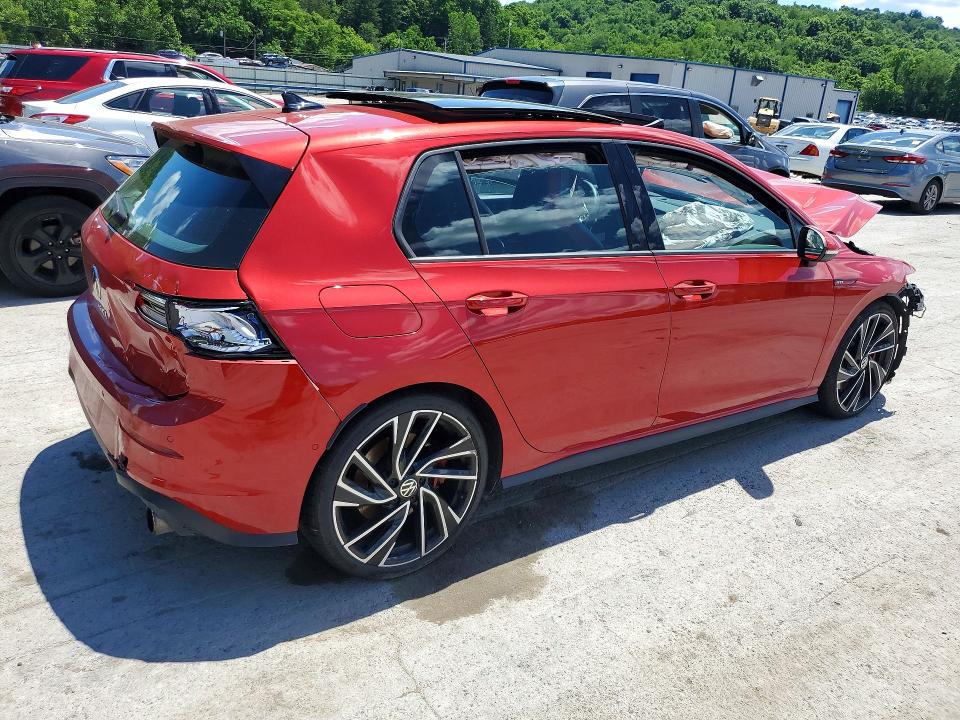 2022 Volkswagen Gti VIN WVW587CD6NW149006 COPART salvage auction — FRONT END, Pa - Certificate Of Salvage, sold $1,250 on 2026-08-06 (photo 3)