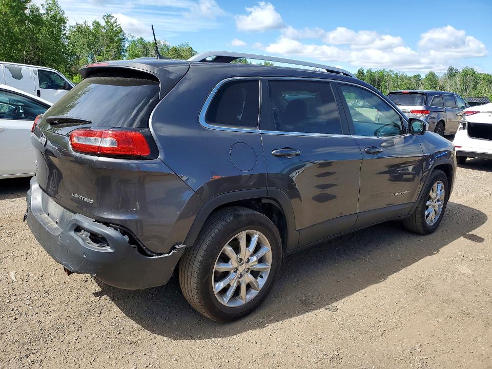 2017 Jeep Cherokee VIN 1C4PJMDS8HW558590 COPART salvage auction — REAR END, St - Salvage Title, sold $200 on 2026-08-11 (photo 3)