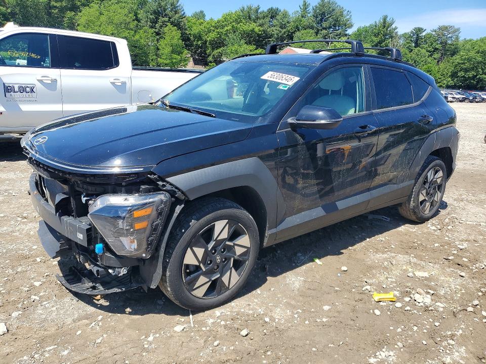 2024 Hyundai Kona VIN KM8HBCAB0RU137066 COPART salvage auction — FRONT END, Ma - Cert Of Title-Salvage, sold $100 on 2026-07-23 (photo 1)