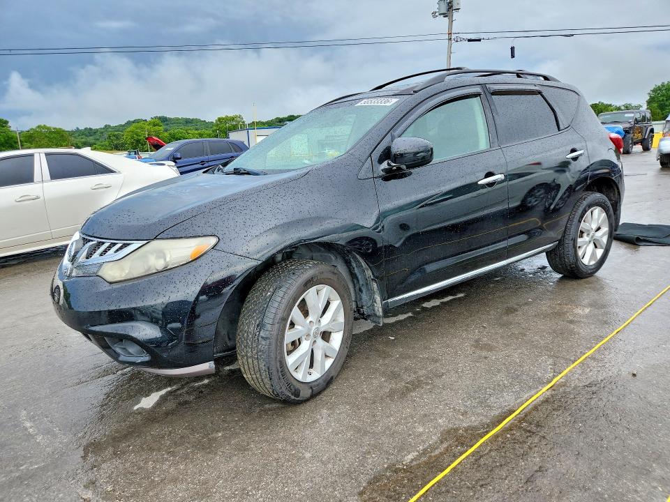 2012 Nissan Murano VIN JN8AZ1MU8CW100382 COPART salvage auction — ENGINE BURN, Tn - Salvage Certificate, sold $150 on 2026-07-13 (photo 1)