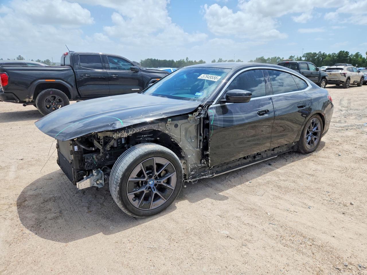 2023 BMW i4 VIN WBY73AW03PFP73392 COPART salvage auction — Front End, Sv - Salvage Title, sold $9,800 on 2026-07-10 (photo 1)