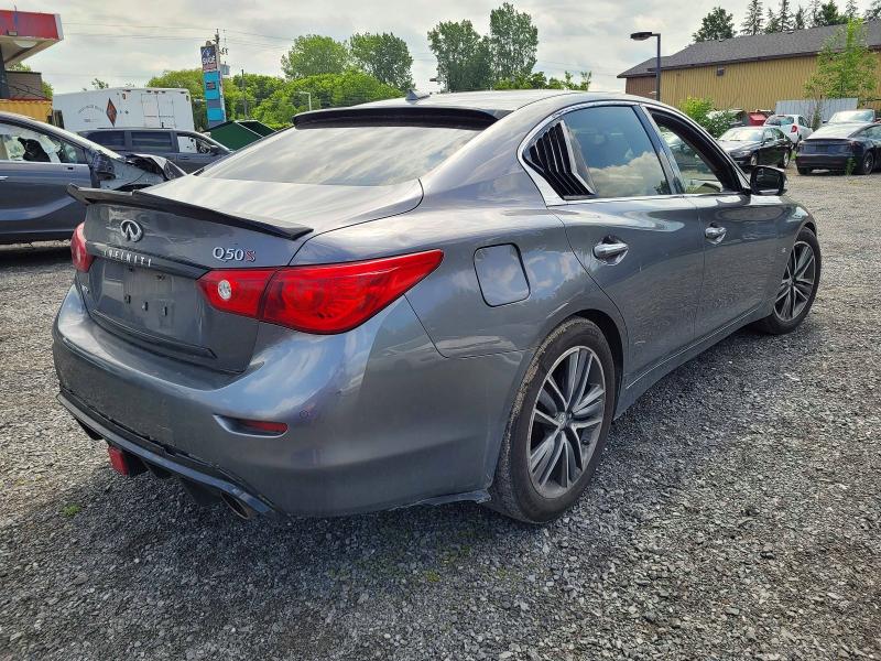 2015 Infiniti Q50 VIN JN1BV7AR3FM390032 COPART salvage auction — NORMAL WEAR, On - Permit No Brand - Unfit (P), sold $1,150 on 2026-07-03 (photo 4)