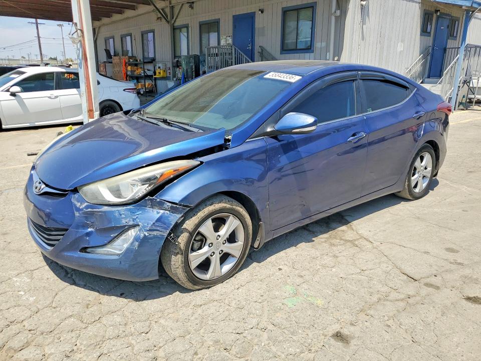 2016 Hyundai VIN 5NPDH4AE6GH735039 COPART salvage auction — FRONT END, CA - SALVAGE CERTIFICATE, sold $1,750 on 2026-07-02 (photo 1)
