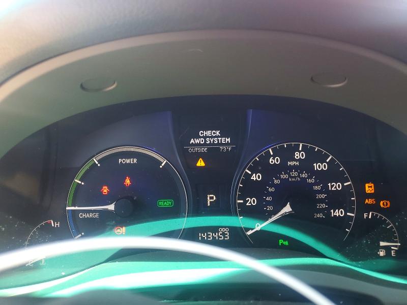 2010 Lexus Rx 450h VIN JTJBC1BA9A2030838 COPART salvage auction — FRONT END, Ca - Salvage Certificate, sold $2,800 on 2026-07-06 (photo 9)