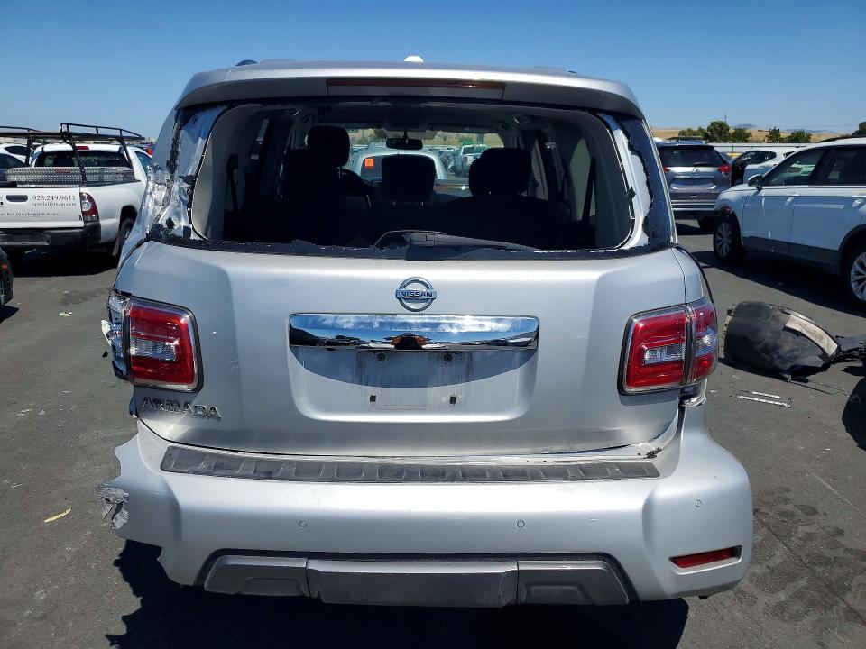 2019 Nissan Armada VIN JN8AY2ND6K9089306 COPART salvage auction — REAR END, Ca - Salvage Certificate, sold $3,800 on 2026-07-08 (photo 6)