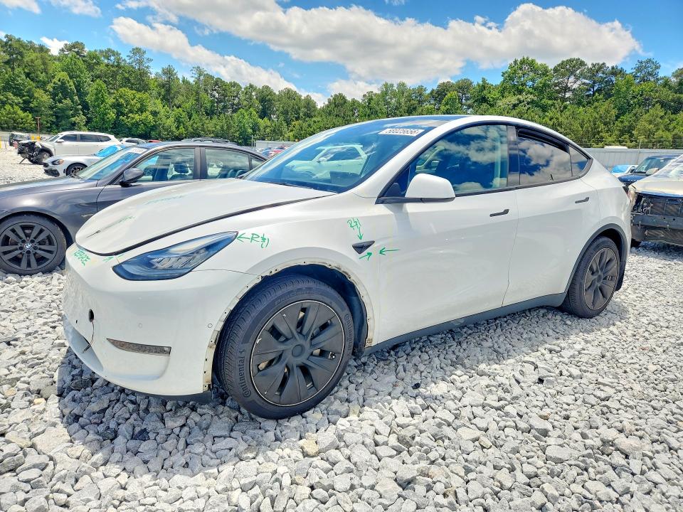2022 Tesla Model y VIN 7SAYGAEE8NF393802 COPART salvage auction — FRONT END, Ga - Cert Of Title-Salvage, sold $400 on 2026-07-21 (photo 1)
