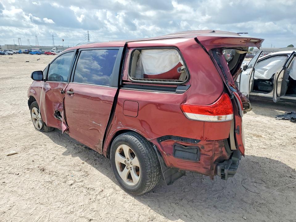 2013 Toyota Sienna VIN 5TDZK3DC8DS399766 COPART salvage auction — ALL OVER, TX - SALVAGE VEHICLE TITLE (P), sold $1,200 on 2026-07-14 (photo 2)