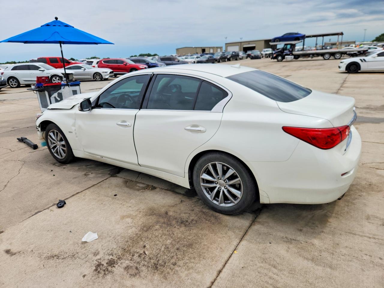 2017 Infiniti Q50 VIN JN1EV7AP2HM739518 COPART salvage auction — Front End, TX - SALVAGE VEHICLE TITLE, sold $1,000 on 2026-07-09 (photo 2)