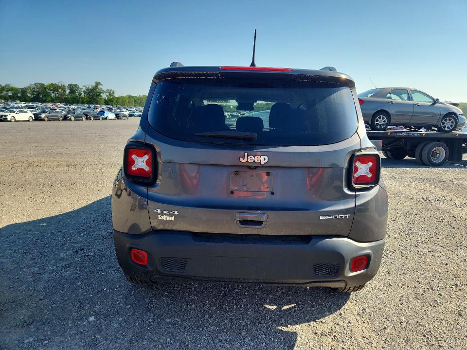 2019 Jeep Renegade VIN ZACNJBABXKPJ74134 COPART salvage auction — FRONT END, VA - CERT OF TITLE - SALVAGE, sold $2,750 on 2026-07-08 (photo 6)