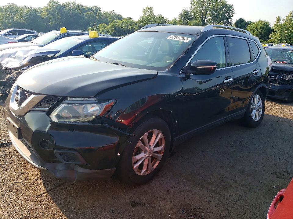 2015 Nissan Rogue VIN KNMAT2MT4FP583541 COPART salvage auction — FRONT END, Ct - Certificate Of Title, sold $850 on 2026-07-17 (photo 1)