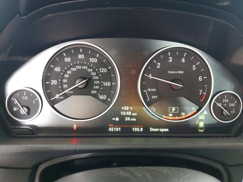 2013 BMW 3 series VIN WBA3C1G53DNR44182 COPART salvage auction — SIDE, CA - SALVAGE CERTIFICATE, sold $3,600 on 2026-07-09 (photo 9)