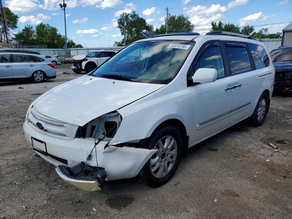 2010 Kia SEDONA VIN KNDMH4C36A6348603 COPART salvage auction — FRONT END, IN - CERT OF TITLE-SALVAGE TITLE, sold $400 on 2026-07-20 (photo 1)