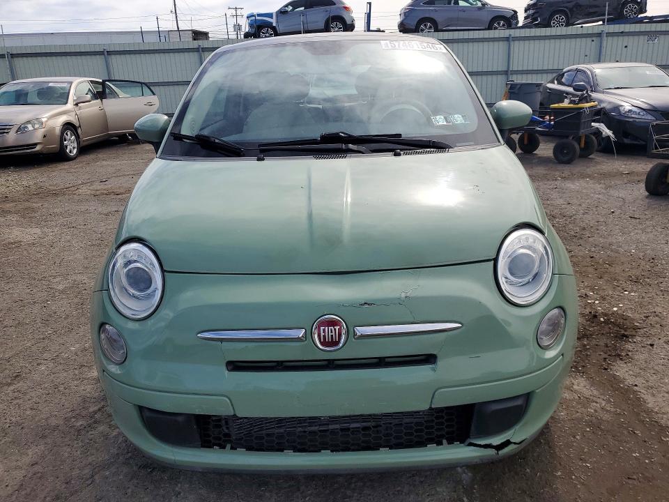 2012 Fiat 500 VIN 3C3CFFAR8CT344229 COPART salvage auction — REAR END, Pa - Cert Of Salv-R=Reconstructed, sold $475 on 2026-07-02 (photo 5)