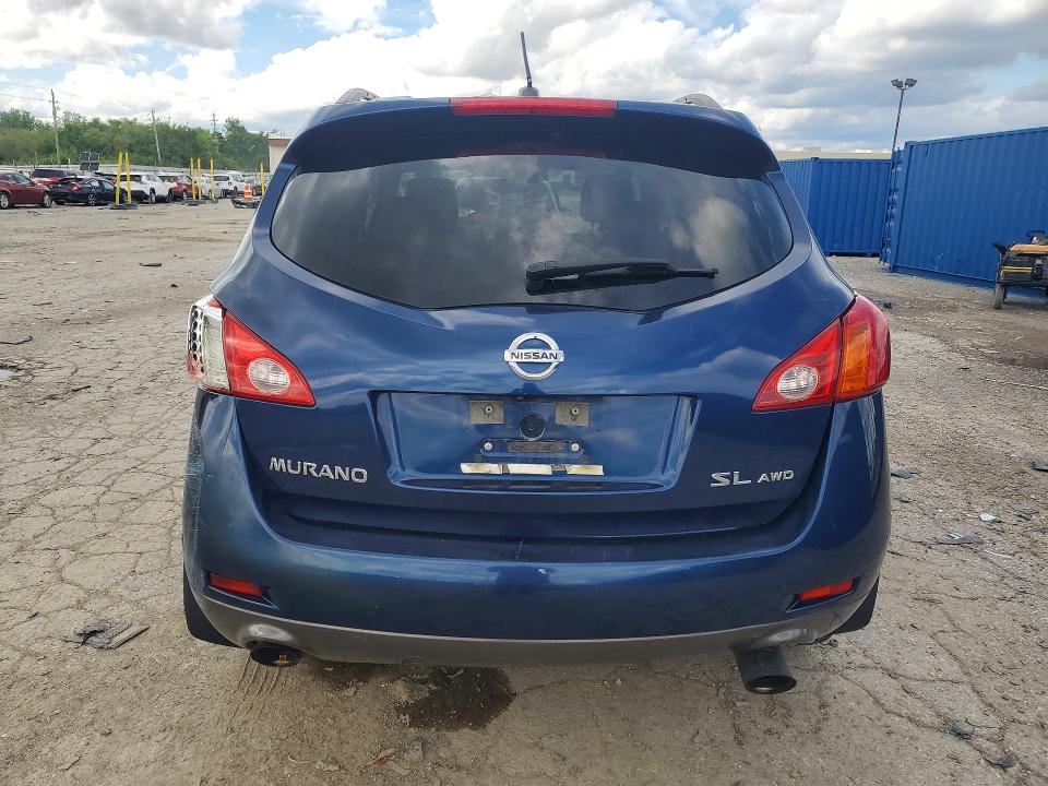 2010 Nissan Murano VIN JN8AZ1MW9AW104939 COPART salvage auction — REAR END, In - Cert Of Title-Salvage Title, sold $250 on 2026-07-17 (photo 6)
