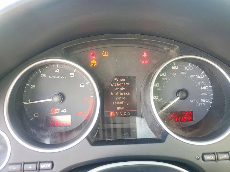 2008 Audi S4 VIN WUARL48H08K900299 COPART salvage auction — FRONT END, Wv - Certificate Of Title (P), sold $2,950 on 2026-08-17 (photo 9)