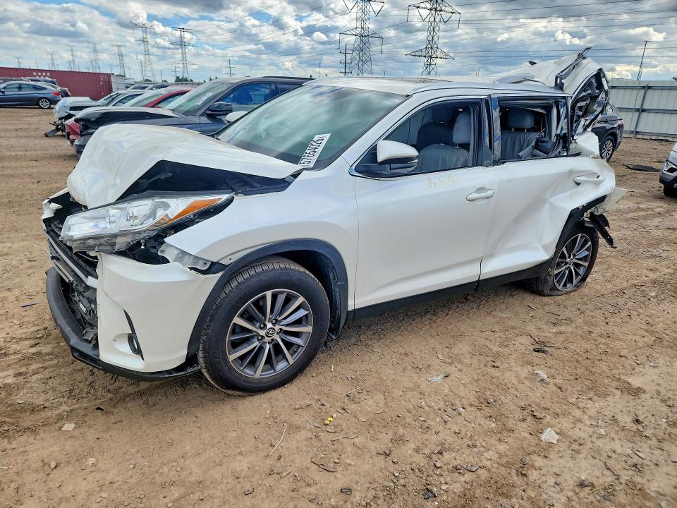 2019 Toyota Highlander VIN 5TDJZRFH4KS722745 COPART salvage auction — REAR END, Il - Salvage Certificate, sold $4,550 on 2026-07-28 (photo 1)