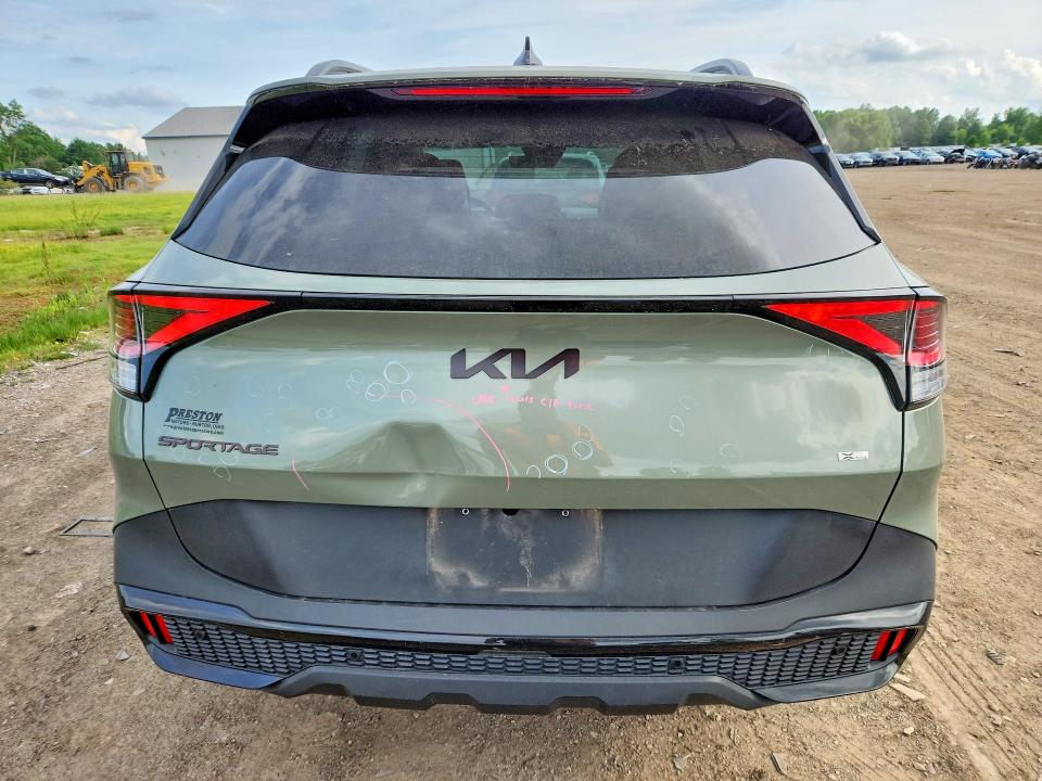 2025 Kia Sportage VIN 5XYK6CDFXSG234666 COPART salvage auction — HAIL, Oh - Cert Of Title-Salvage, sold $13,000 on 2026-07-20 (photo 6)