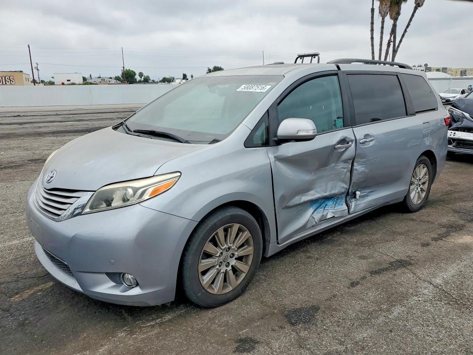 2015 Toyota Sienna VIN 5TDYK3DC6FS648628 COPART salvage auction — SIDE, Ca - Salvage Certificate, sold $6,700 on 2026-07-17 (photo 1)