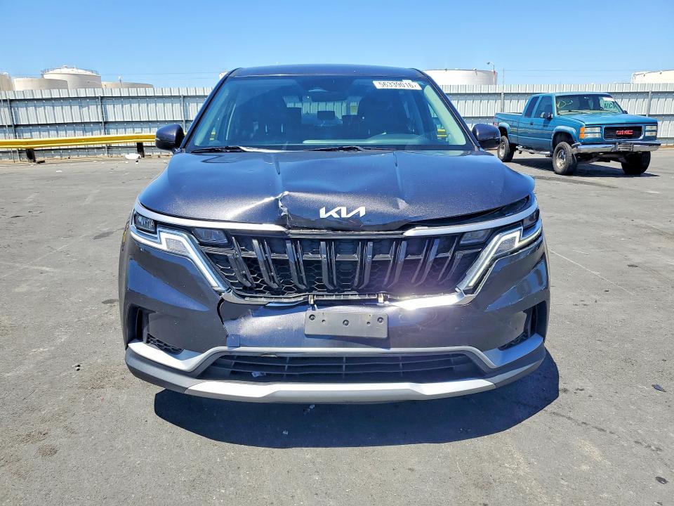 2022 Kia Carnival VIN KNDNB4H31N6156641 COPART salvage auction — FRONT END, Ca - Salvage Certificate, sold $7,700 on 2026-07-13 (photo 5)