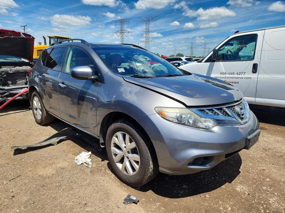 2013 Nissan Murano VIN JN8AZ1MW0DW312132 COPART salvage auction — ALL OVER, Il - Salvage Certificate, sold $525 on 2026-07-21 (photo 4)