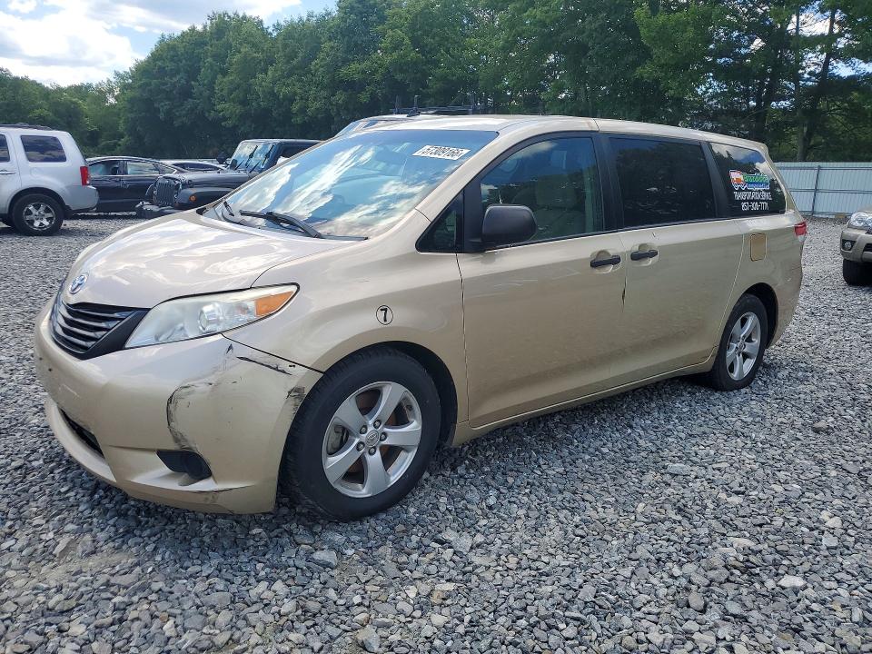 2014 Toyota VIN 5TDZK3DC2ES443973 COPART salvage auction — FRONT END, MA - CERTIFICATE OF TITLE, sold $1,100 on 2026-07-14 (photo 1)