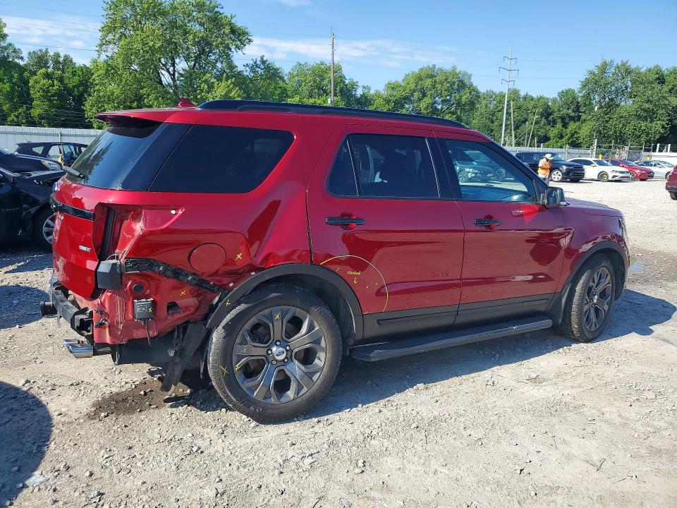 2018 Ford Explorer VIN 1FM5K8GT0JGC83485 COPART salvage auction — REAR END, Oh - Cert Of Title-Salvage, sold $7,800 on 2026-07-02 (photo 3)