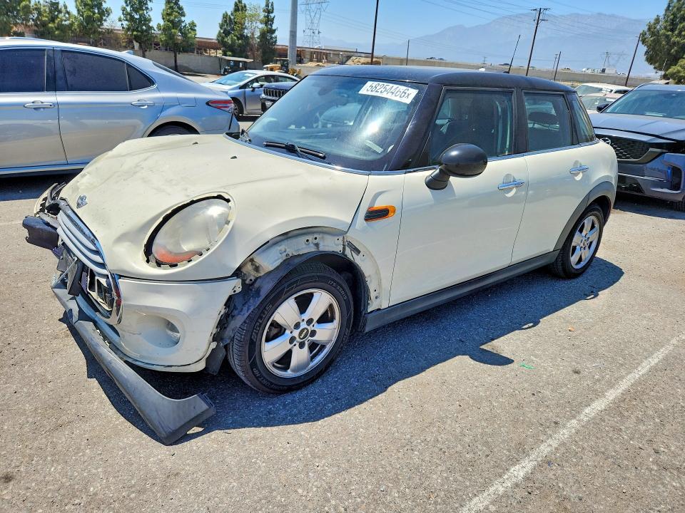 2015 Mini Cooper VIN WMWXS5C55FT827235 COPART salvage auction — FRONT END, Ca - Salvage Certificate, sold $775 on 2026-07-07 (photo 1)