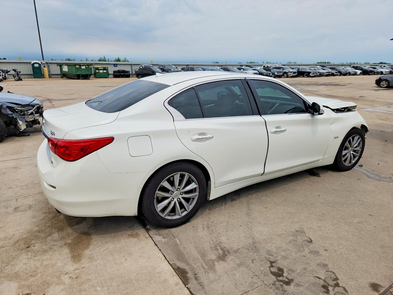 2017 Infiniti Q50 VIN JN1EV7AP2HM739518 COPART salvage auction — Front End, TX - SALVAGE VEHICLE TITLE, sold $1,000 on 2026-07-09 (photo 3)