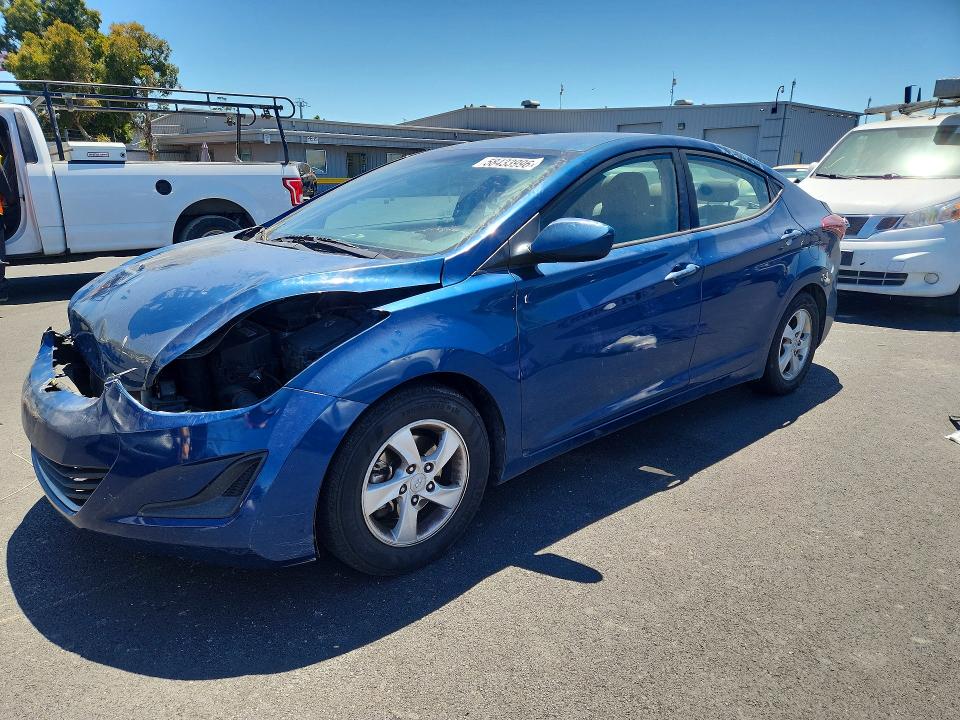 2014 Hyundai VIN KMHDH4AE8EU203192 COPART salvage auction — FRONT END, Ca - Salvage Certificate, sold $925 on 2026-07-06 (photo 1)
