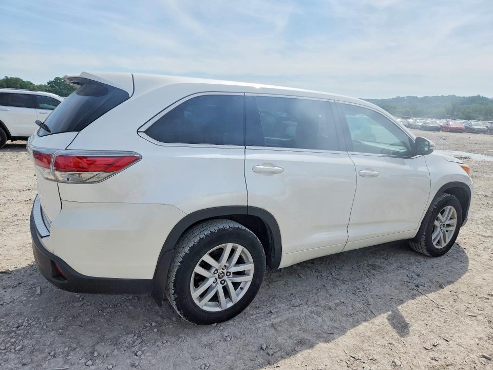 2016 Toyota Highlander VIN 5TDBKRFH3GS231423 COPART salvage auction — FRONT END, IL - SALVAGE CERTIFICATE, sold $1,750 on 2026-07-08 (photo 3)