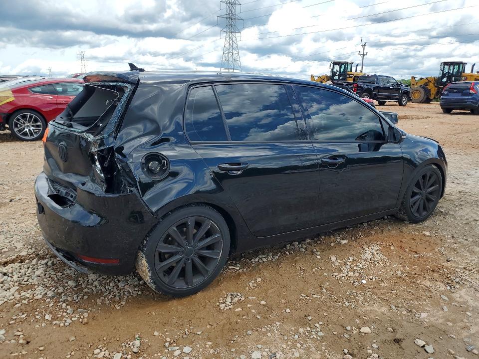 2013 Volkswagen Golf VIN WVWDM7AJ6DW124427 COPART salvage auction — REAR END, Nc - Salvage Certificate Of Title, sold $875 on 2026-07-27 (photo 3)