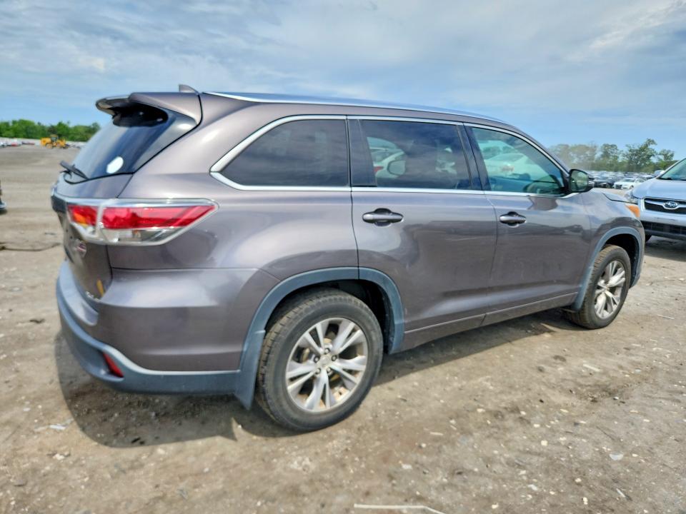 2015 Toyota Highlander VIN 5TDJKRFHXFS127120 COPART salvage auction — SIDE, Va - Cert Of Title - Salvage, sold $8,000 on 2026-07-08 (photo 3)