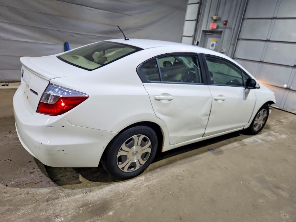 2012 Honda Civic hybrid VIN JHMFB4F23CS011165 COPART salvage auction — FRONT END, Nh - Certificate Of Title, sold $100 on 2026-07-09 (photo 3)