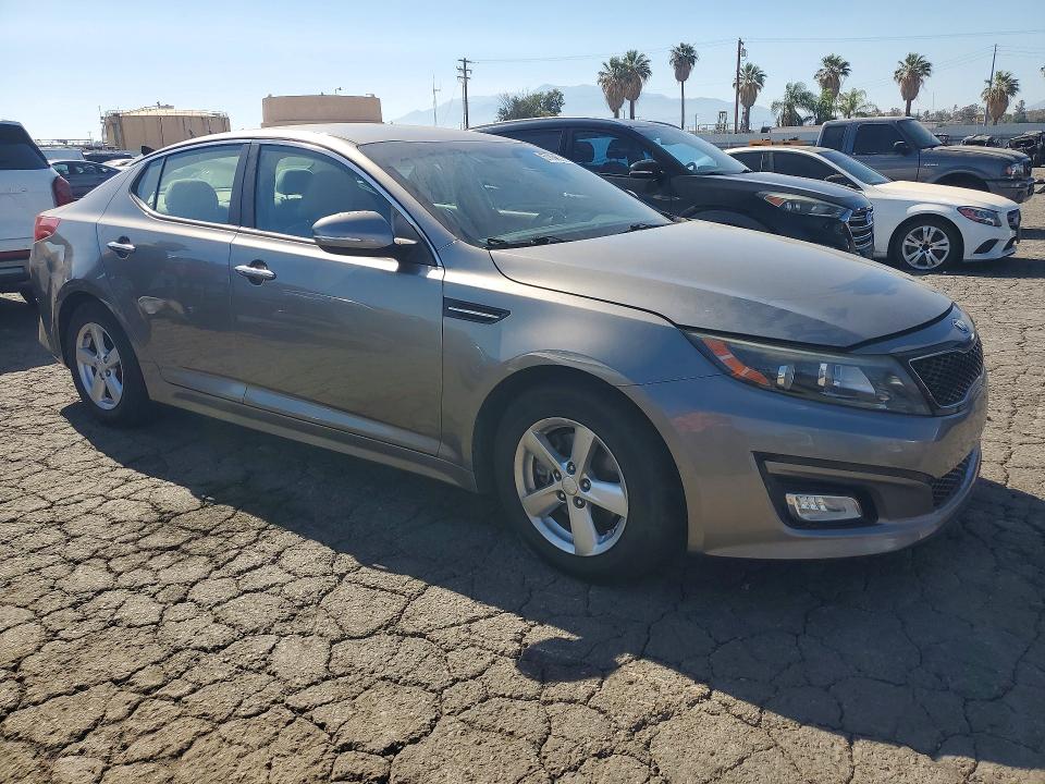 2015 Kia Optima VIN 5XXGM4A77FG499473 COPART salvage auction — VANDALISM, Ca - Salvage Certificate, sold $1,300 on 2026-07-23 (photo 4)