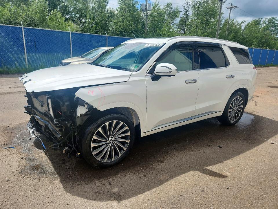 2024 Hyundai Palisade VIN KM8R5DGE7RU765547 COPART salvage auction — FRONT END, Ns - Salvage Title, sold $9,300 on 2026-07-16 (photo 1)