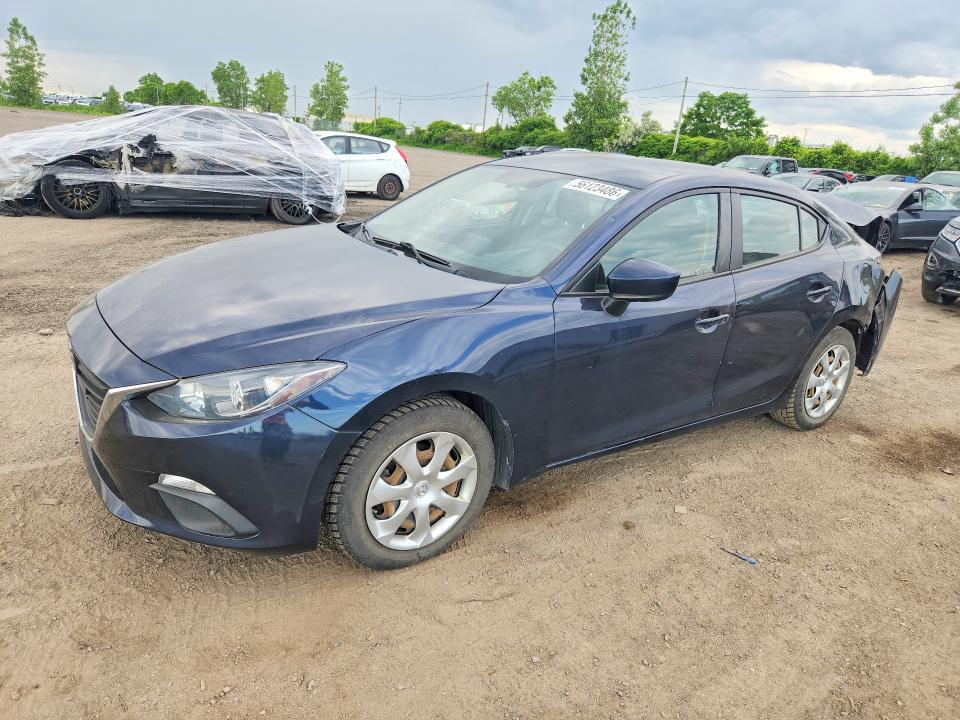 2016 Mazda 3 VIN 3MZBM1U76GM309163 COPART salvage auction — REAR END, Qc - Gravement Accidente, sold $2,400 on 2026-09-08 (photo 1)