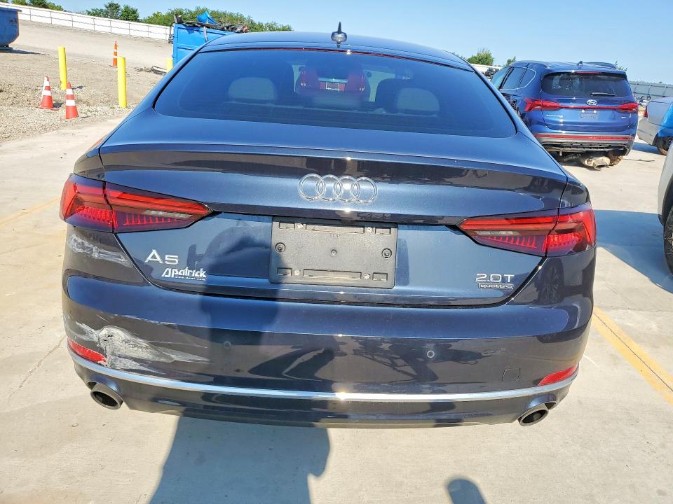 2018 Audi A5 VIN WAUBNCF55JA129763 COPART salvage auction — FRONT END, Ky - Cert Of Title-Salvage, sold $10,800 on 2026-07-23 (photo 6)