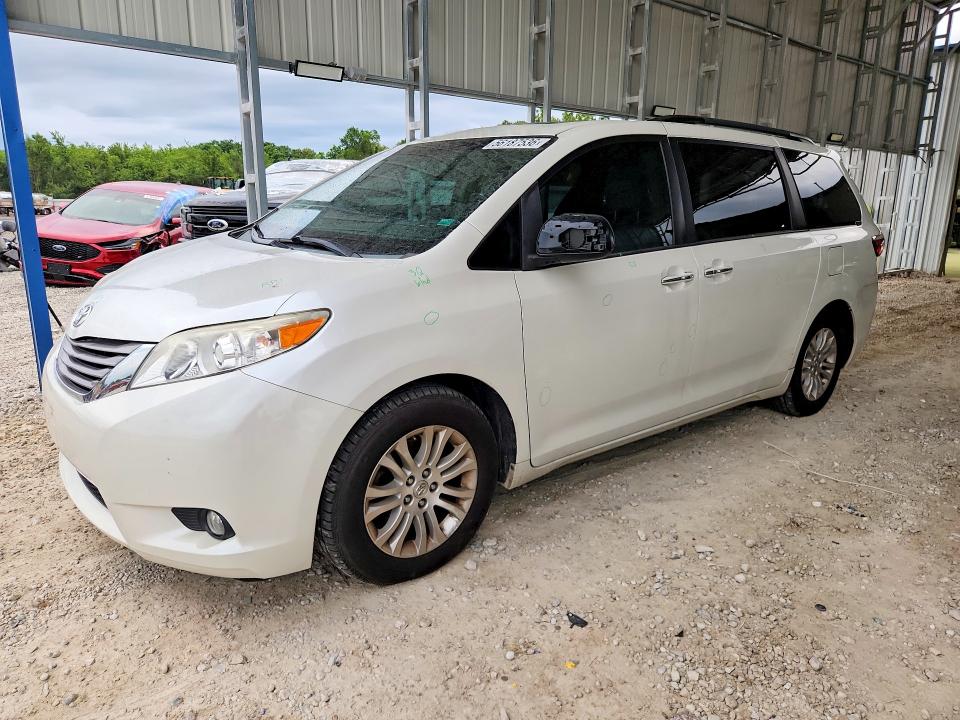 2015 Toyota Sienna VIN 5TDYK3DC2FS536618 COPART salvage auction — HAIL, Mo - Certificate Of Title, sold $5,800 on 2026-07-08 (photo 1)