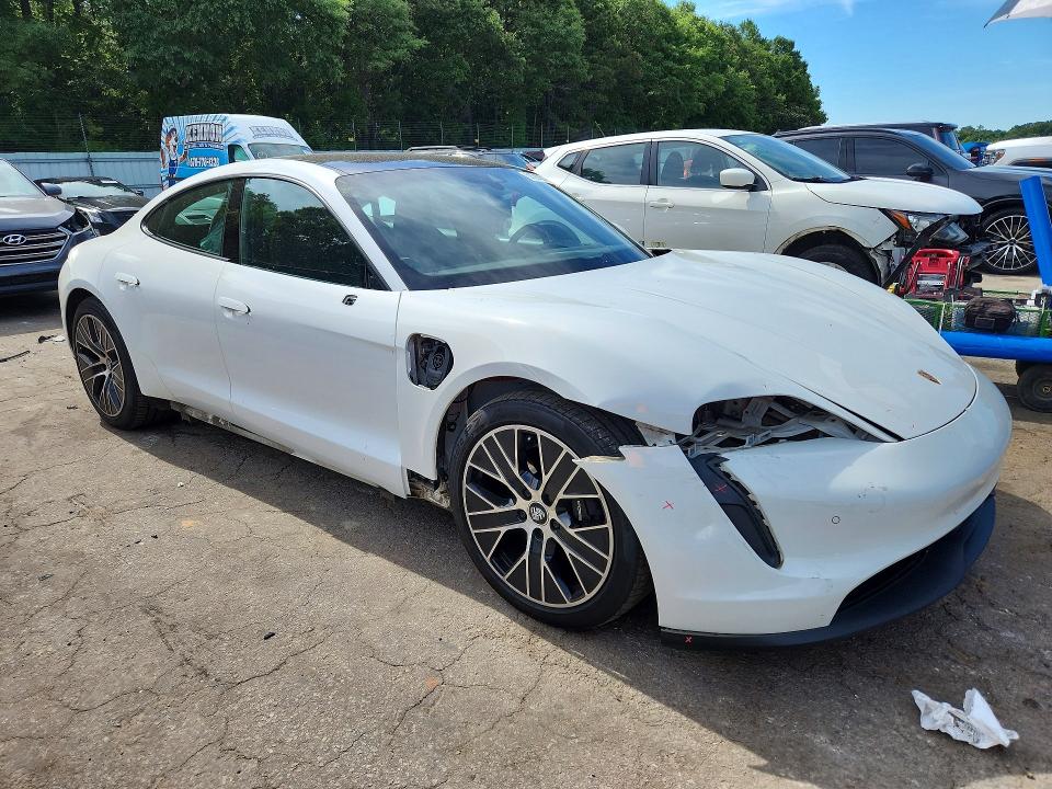 2021 Porsche Taycan VIN WP0AA2Y13MSA13431 COPART salvage auction — FRONT END, Ga - Cert Of Title-Salvage, sold $23,300 on 2026-07-10 (photo 4)