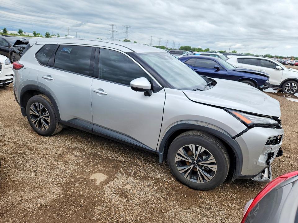 2021 Nissan Rogue VIN JN8AT3BB5MW204988 COPART salvage auction — FRONT END, Il - Salvage Certificate, sold $5,400 on 2026-07-28 (photo 4)