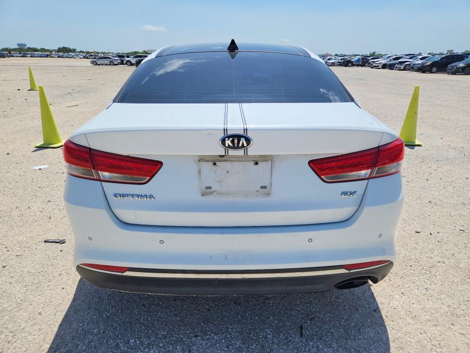 2018 Kia Optima VIN 5XXGU4L31JG204368 COPART salvage auction — FRONT END, TX - SALVAGE VEHICLE TITLE (P), sold $150 on 2026-07-23 (photo 6)