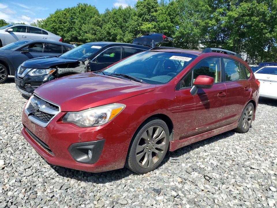 2013 Subaru Impreza VIN JF1GPAL60D2862764 COPART salvage auction — FRONT END, MA - CERT OF TITLE-RECONSTRCTD COLL, sold $575 on 2026-07-23 (photo 1)