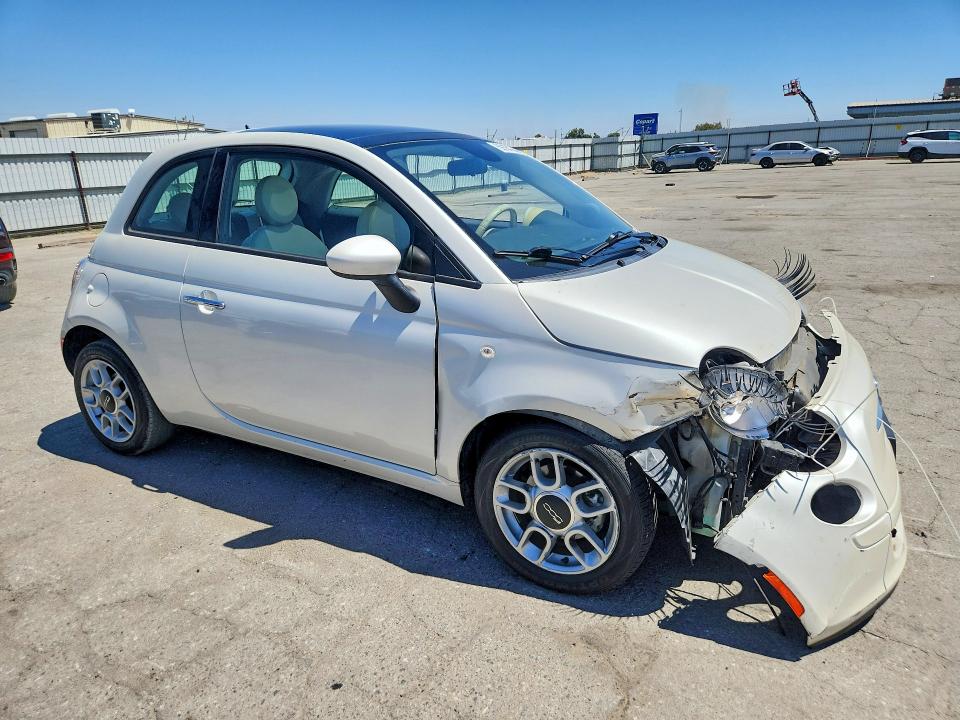 2014 Fiat 500 VIN 3C3CFFAR2ET262760 COPART salvage auction — FRONT END, Ca - Salvage Certificate, sold $800 on 2026-07-10 (photo 4)