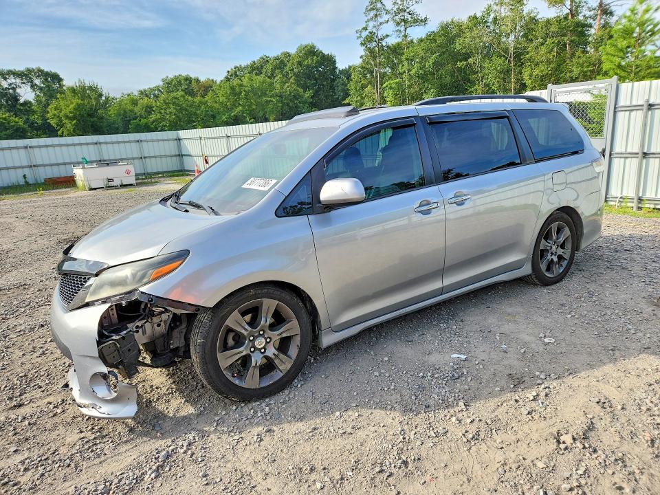 2016 Toyota Sienna VIN 5TDXK3DC2GS728019 COPART salvage auction — FRONT END, Ga - Cert Of Title-Salvage, sold $175 on 2026-07-21 (photo 1)