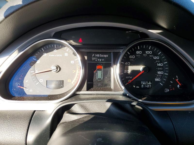 2012 Audi Q7 VIN WA1LGAFE1CD006625 COPART salvage auction — SIDE, MD - CERT OF SALVAGE > 75% DAMAGE, sold $3,000 on 2026-07-06 (photo 9)